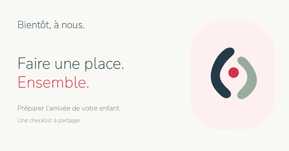 Bientôt’s existing symbol with the words Faire une place. Ensemble. on a warm porcelain background